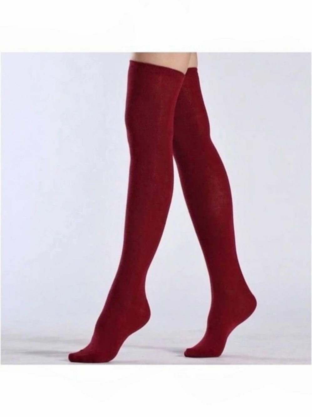 Burgundy over the knee socks nwt